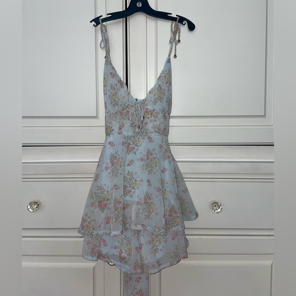 2Bella Ruffled Floral Romper